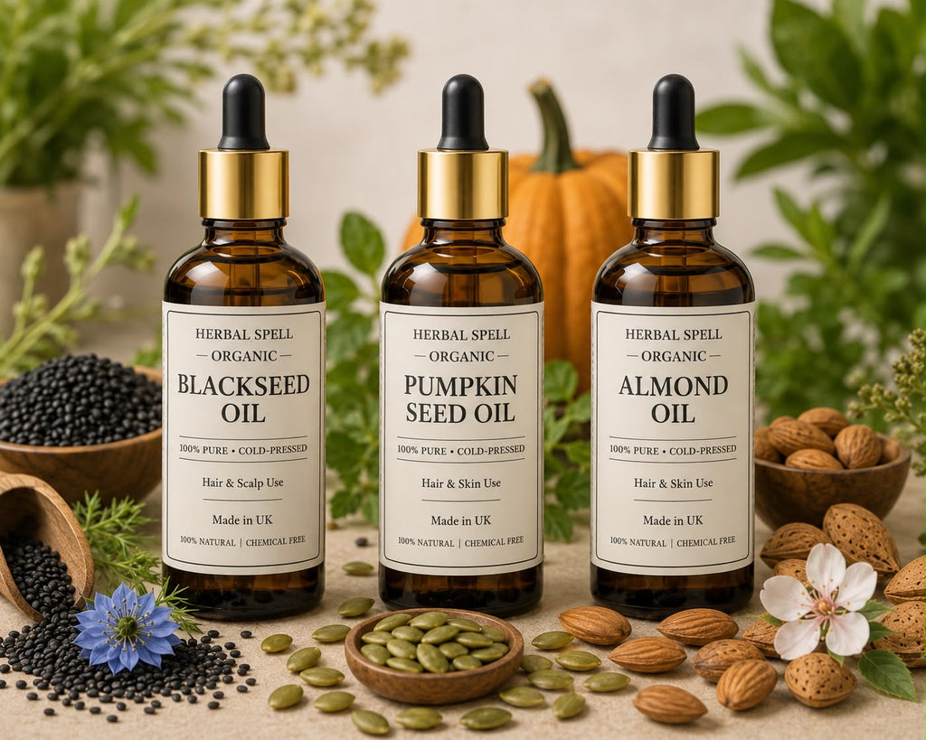 Organic Cold Pressed - Blackseed|Pumpkin seed|Sweet almond Oil | Hair Oil / Body Oil