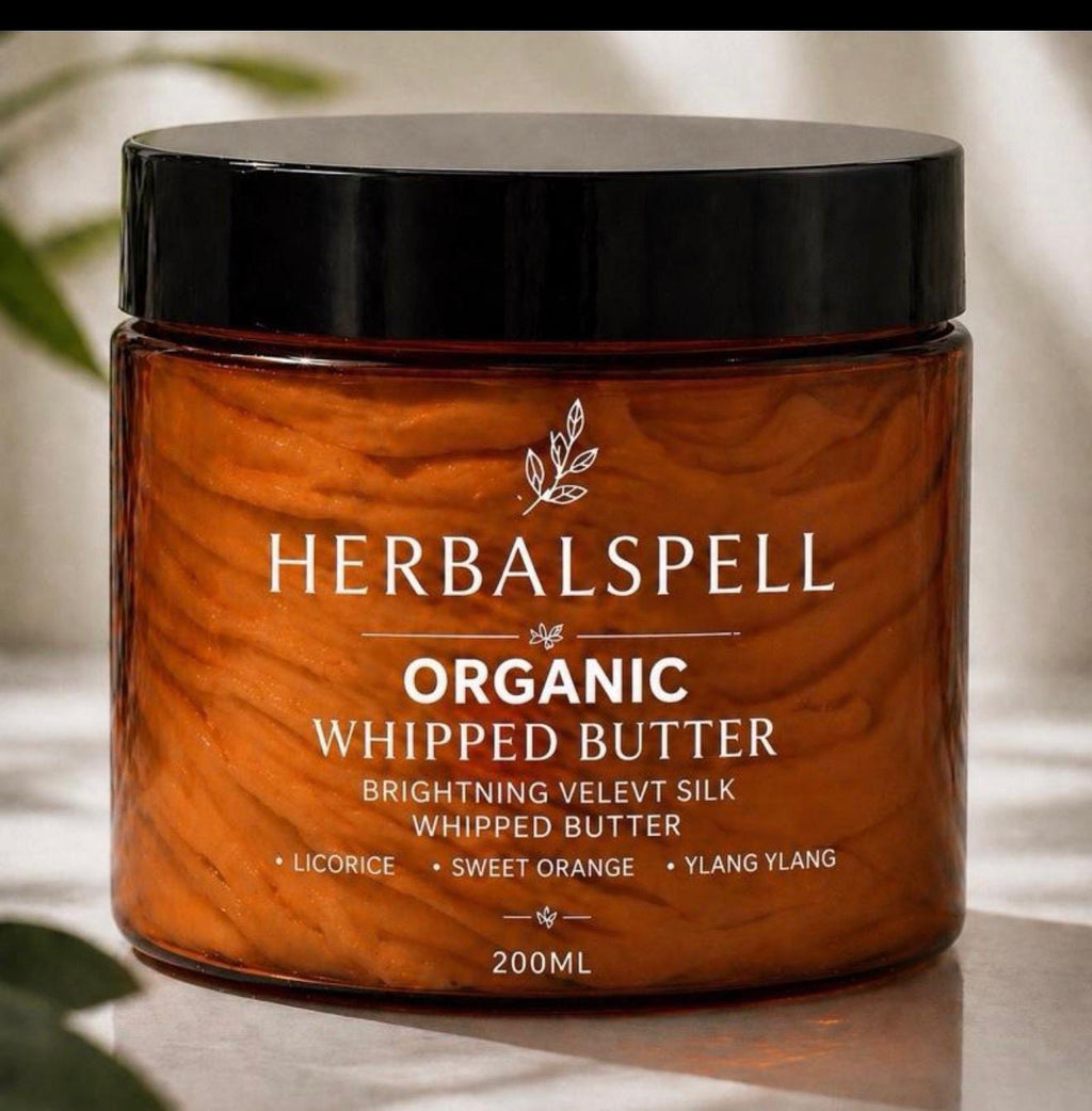 Organic Brightening Velvet Silk Whipped Body Butter With Licorice Extract & Sweet Orange