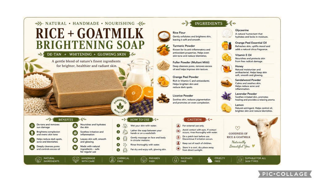 Soap - Rice & Goat milk De-Taning For Glowing Skin