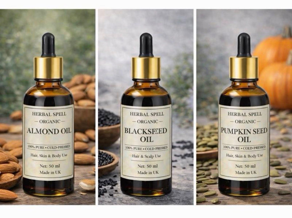 Organic Cold Pressed - Blackseed|Pumpkin seed|Sweet almond Oil | Hair Oil / Body Oil