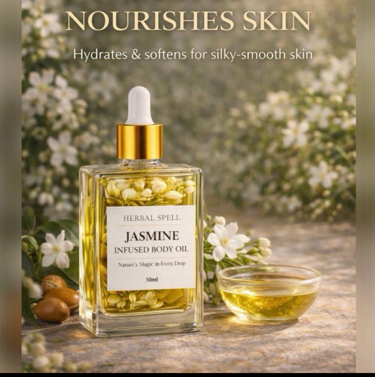Jasmine Lightweight Infused 50ml Body Oil –