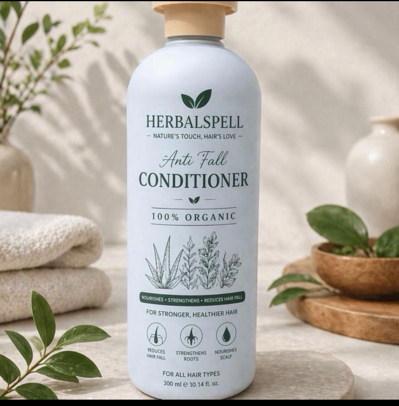 100% ORGANIC Anti Hair Fall Herbal Shampoo & Conditioner