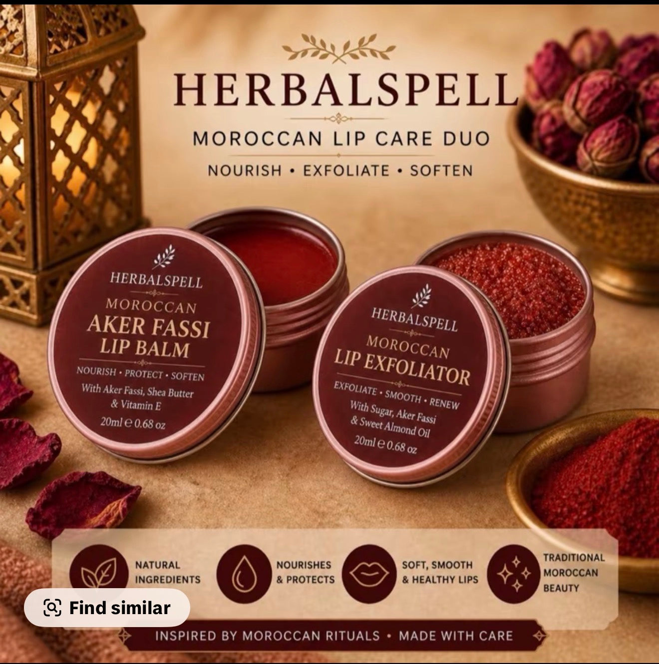 Moroccan Aker Fassi Lip Balm OR Lip Exfoliator
