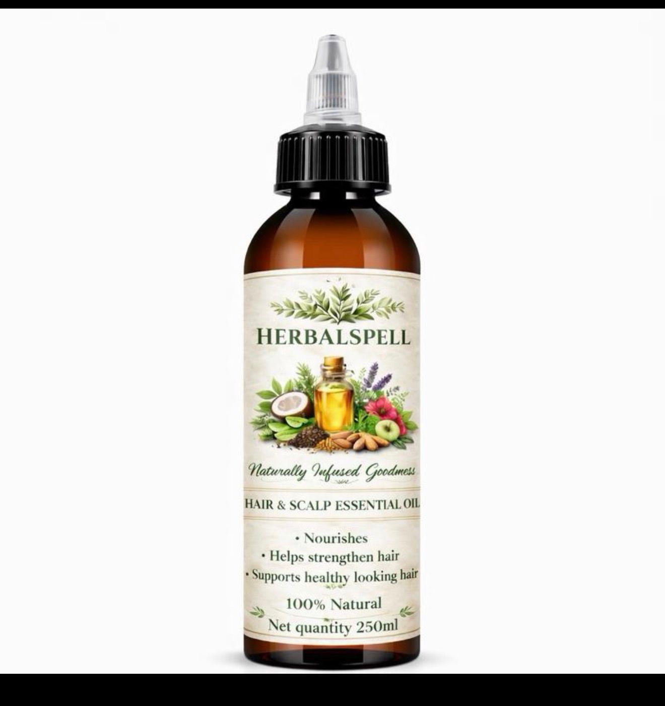 250ml Hair Oil | Infused with 28 Herbs & Essential Oils for Hair & Scalp