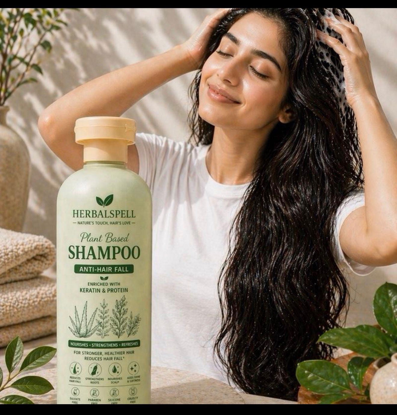 100% ORGANIC Anti Hair Fall Herbal Shampoo & Conditioner