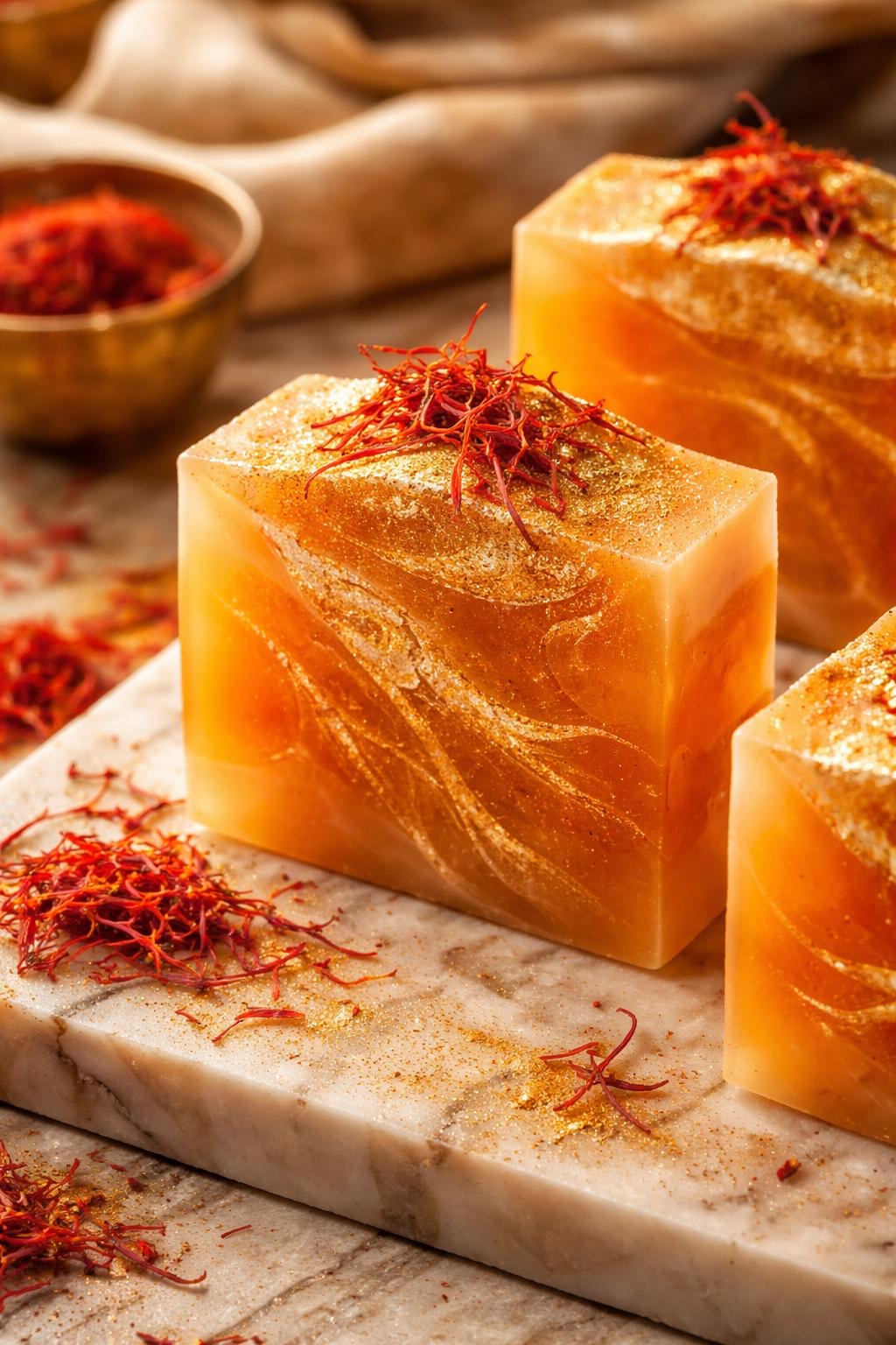 Golden Saffron & Turmeric Glow Soap | Brightening